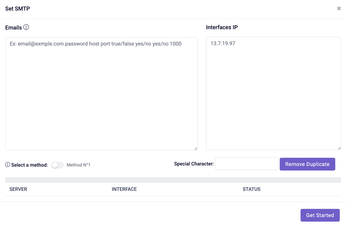 Set Multip Smtp